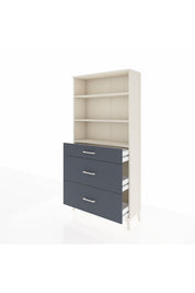 Arges Dolap 3 Raflı 3 Çekmeceli 88x30x182 - S24M048V2A