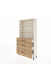 Arges Dolap 3 Raflı 3 Çekmeceli 88x30x182 - S24M048V3A