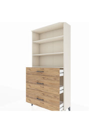 Arges Dolap 3 Raflı 3 Çekmeceli 88x30x182 - S24M048V3A