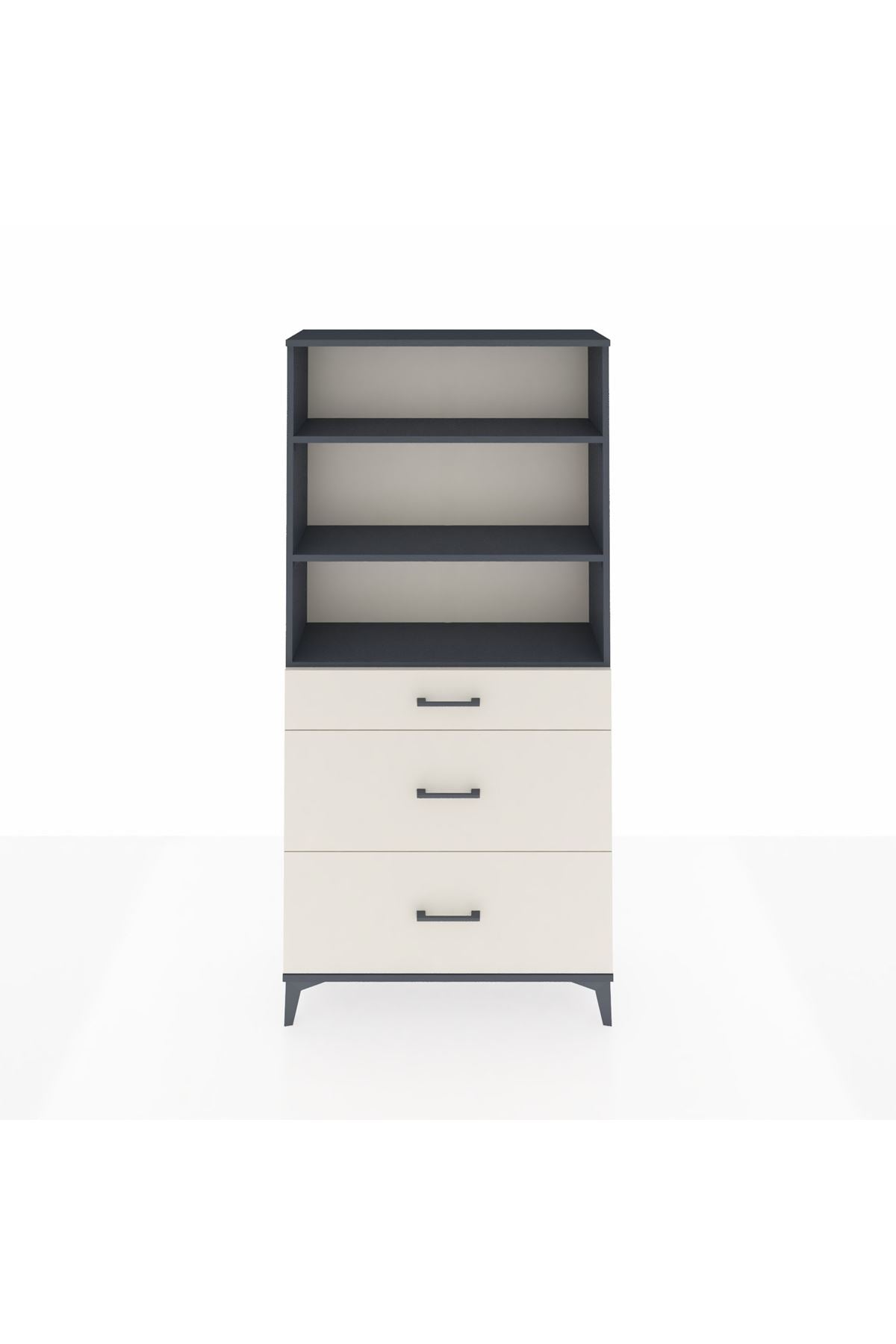 Arges Dolap 3 Raflı 3 Çekmeceli 88x30x182 - S24M048V4A