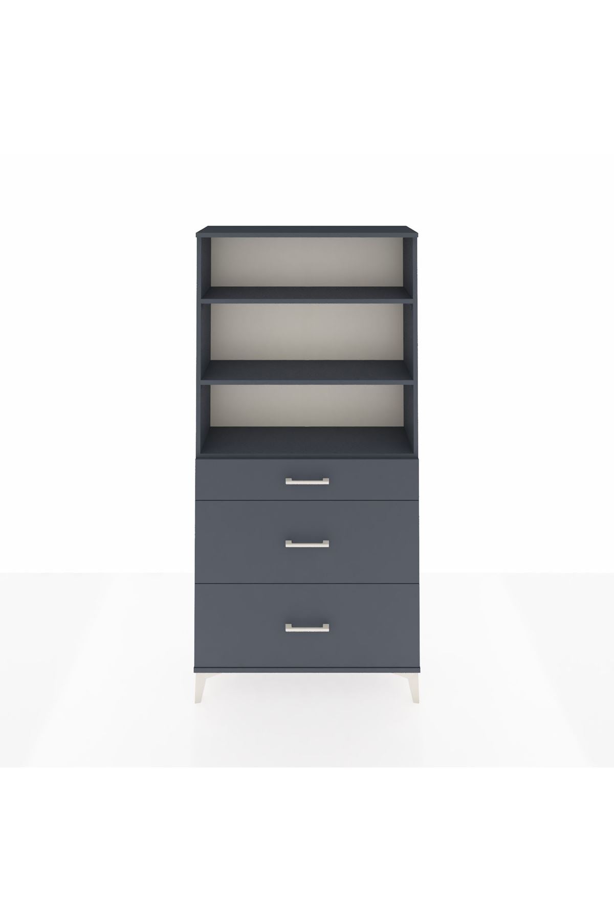 Arges Dolap 3 Raflı 3 Çekmeceli 88x30x182 - S24M048V5A