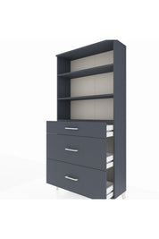Arges Dolap 3 Raflı 3 Çekmeceli 88x30x182 - S24M048V5A