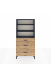 Arges Dolap 3 Raflı 3 Çekmeceli 88x30x182 - S24M048V6A