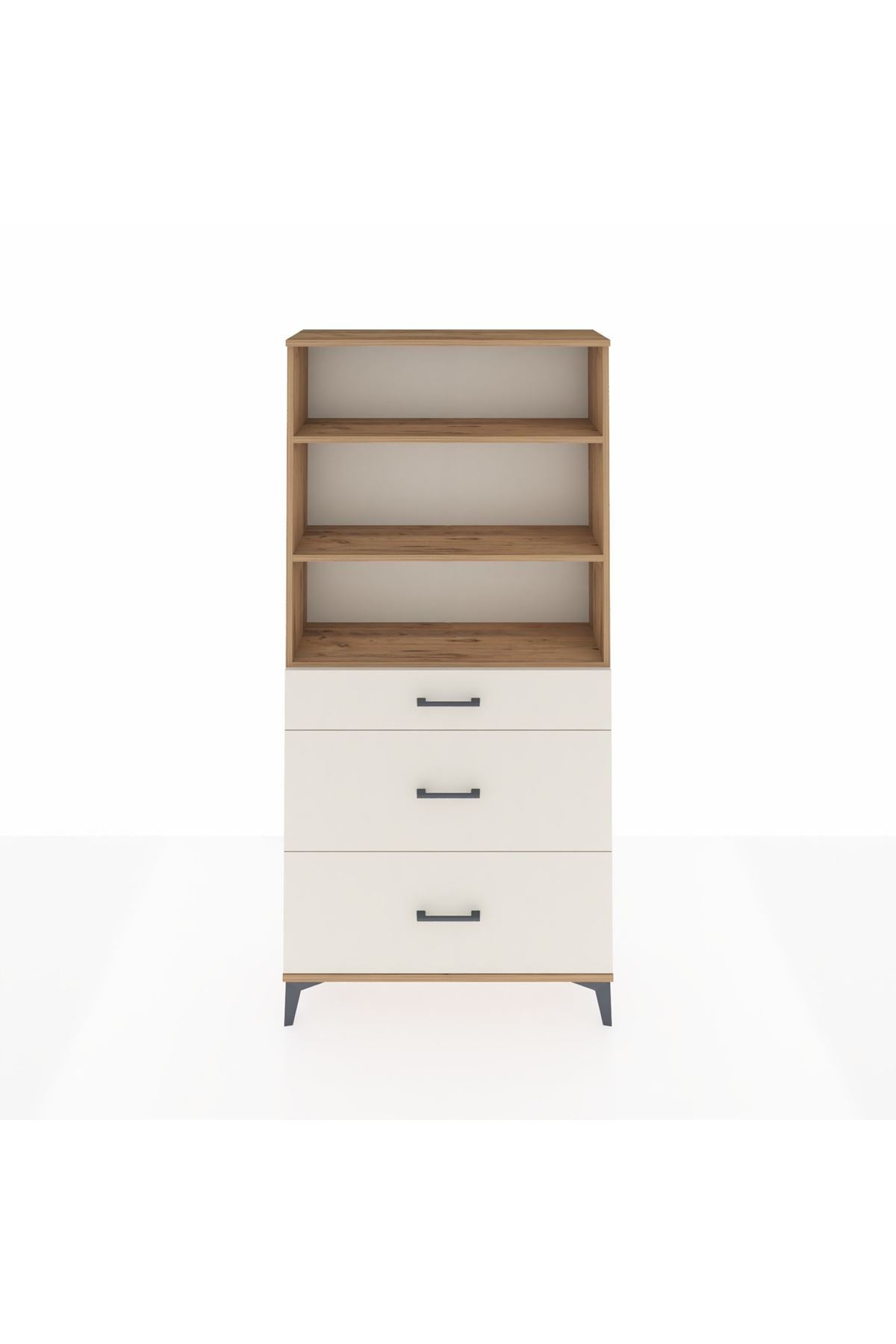 Arges Dolap 3 Raflı 3 Çekmeceli 88x30x182 - S24M048V7A