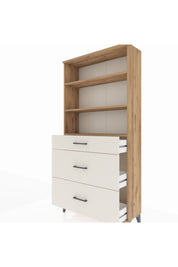 Arges Dolap 3 Raflı 3 Çekmeceli 88x30x182 - S24M048V7A