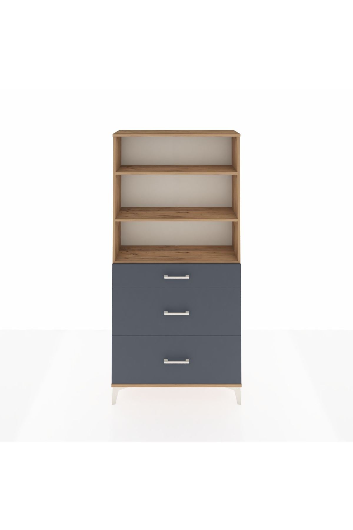 Arges Dolap 3 Raflı 3 Çekmeceli 88x30x182 - S24M048V8A
