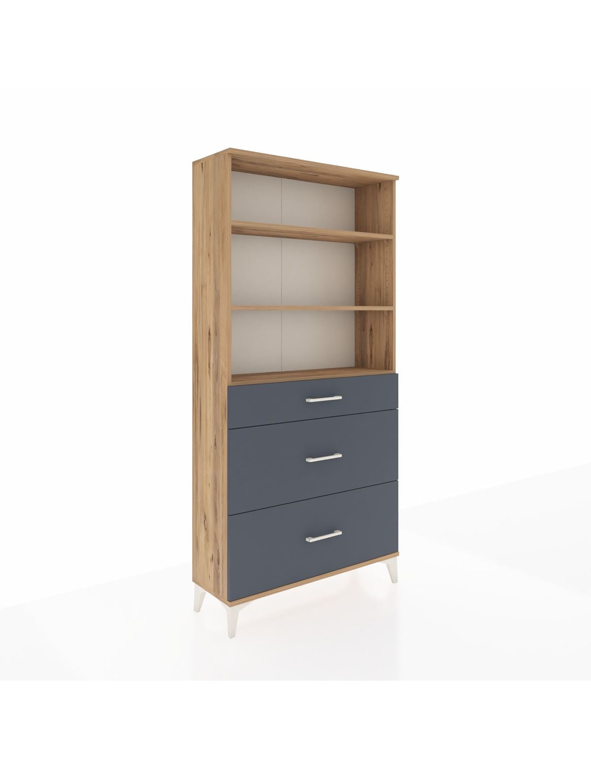 Arges Dolap 3 Raflı 3 Çekmeceli 88x30x182 - S24M048V8A
