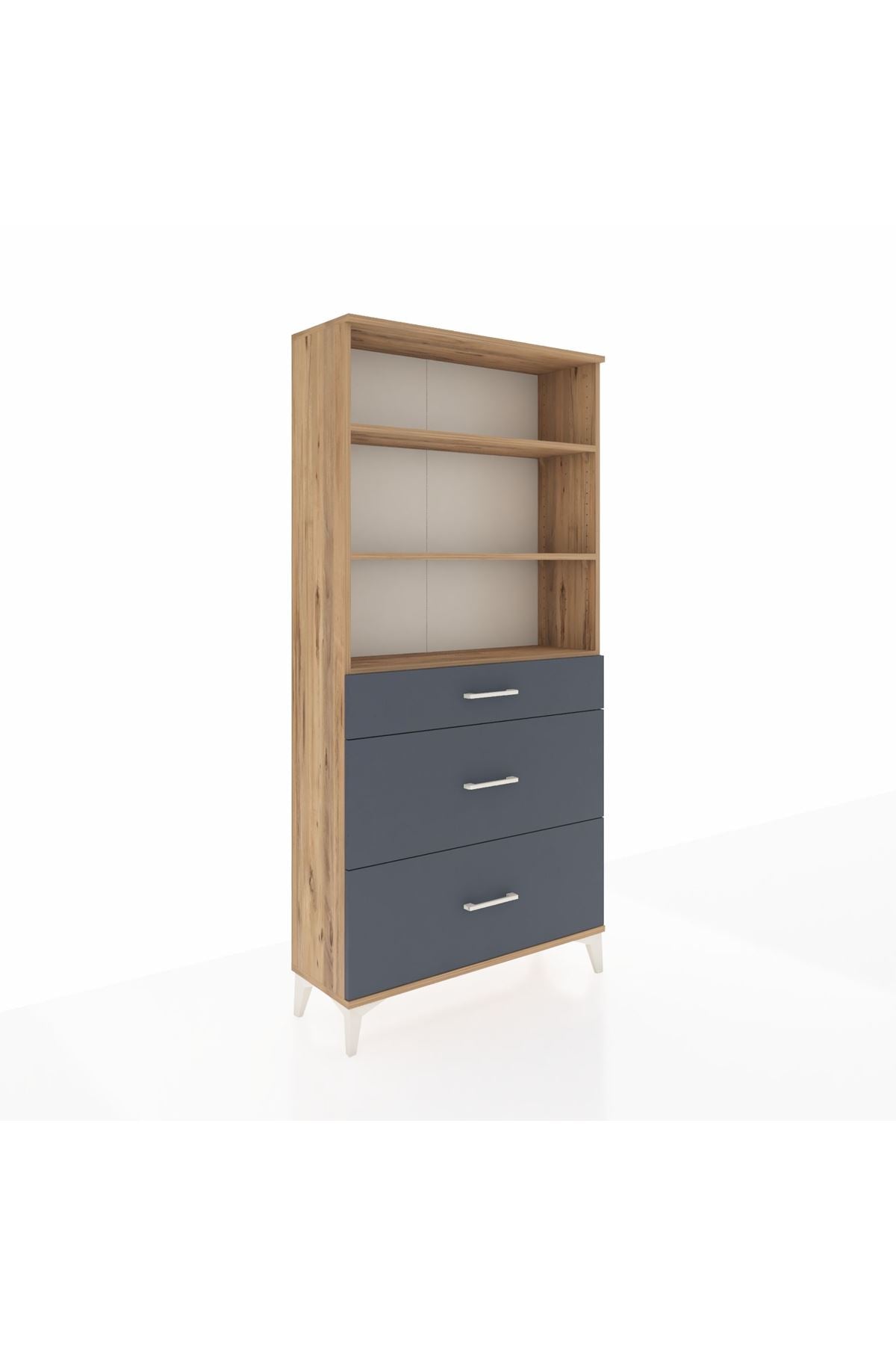 Arges Dolap 3 Raflı 3 Çekmeceli 88x30x182 - S24M048V8A
