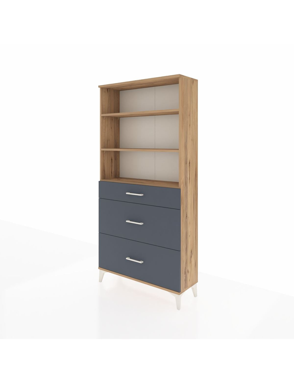 Arges Dolap 3 Raflı 3 Çekmeceli 88x30x182 - S24M048V8A