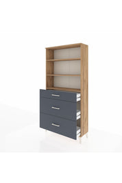 Arges Dolap 3 Raflı 3 Çekmeceli 88x30x182 - S24M048V8A