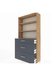 Arges Dolap 3 Raflı 3 Çekmeceli 88x30x182 - S24M048V8A