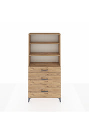 Arges Dolap 3 Raflı 3 Çekmeceli 88x30x182 - S24M048V9A
