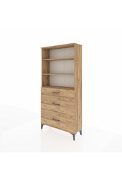 Arges Dolap 3 Raflı 3 Çekmeceli 88x30x182 - S24M048V9A