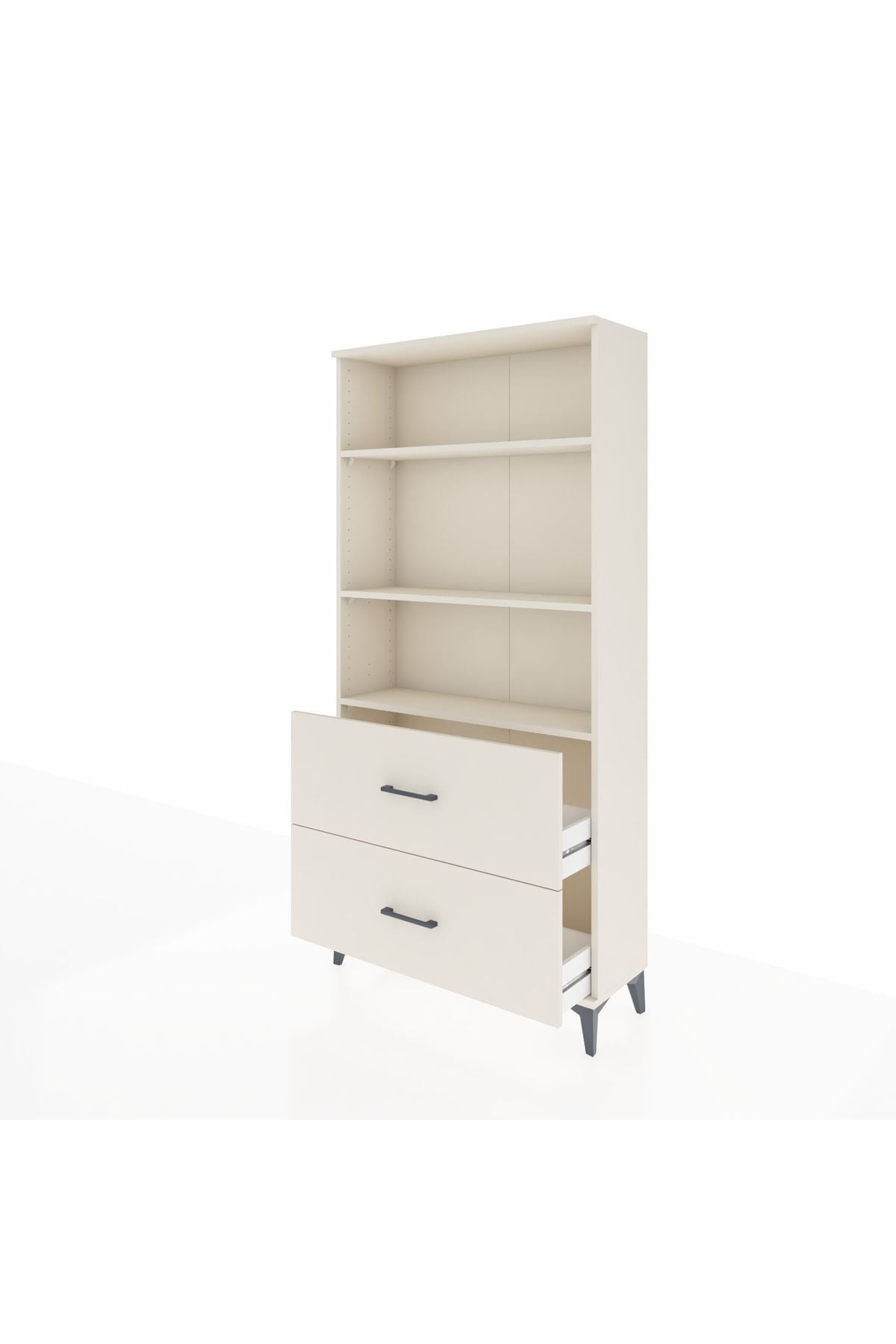 Arges Dolap 3 Raflı 2 Çekmeceli 88x30x182 - S24M049V1A