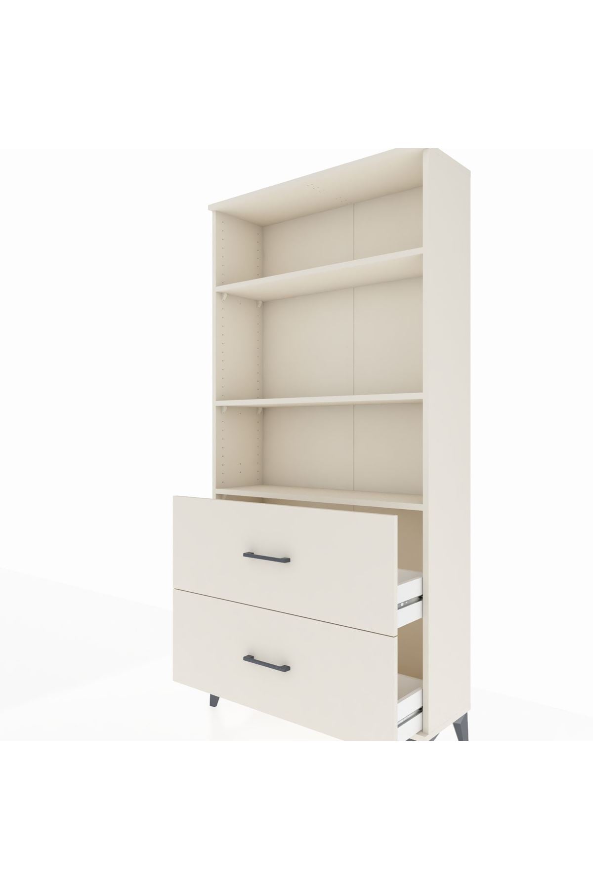 Arges Dolap 3 Raflı 2 Çekmeceli 88x30x182 - S24M049V1A