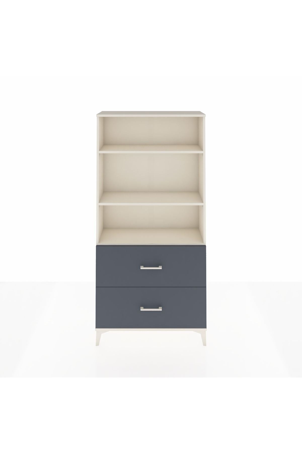 Arges Dolap 3 Raflı 2 Çekmeceli 88x30x182 - S24M049V2A
