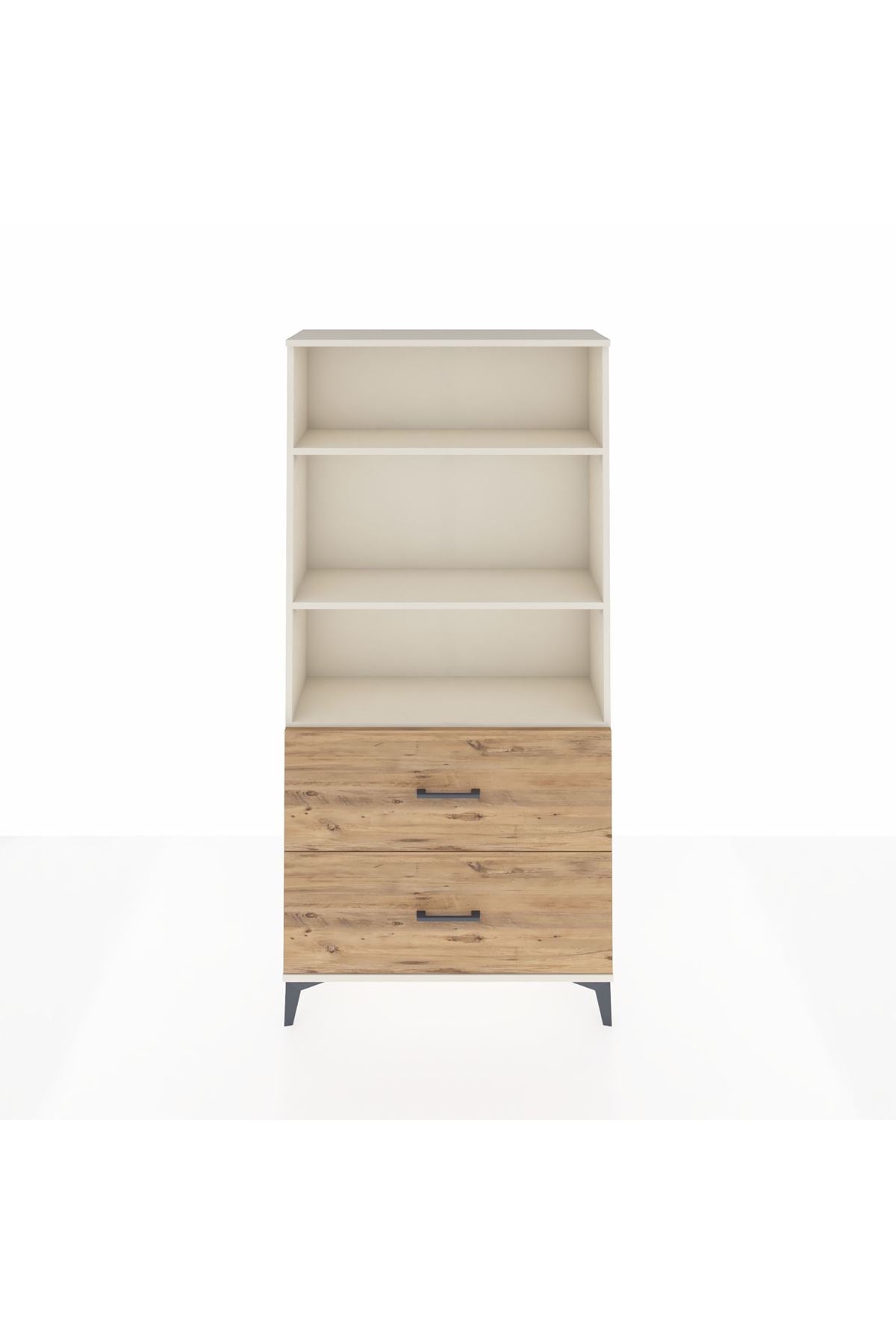Arges Dolap 3 Raflı 2 Çekmeceli 88x30x182 - S24M049V3A