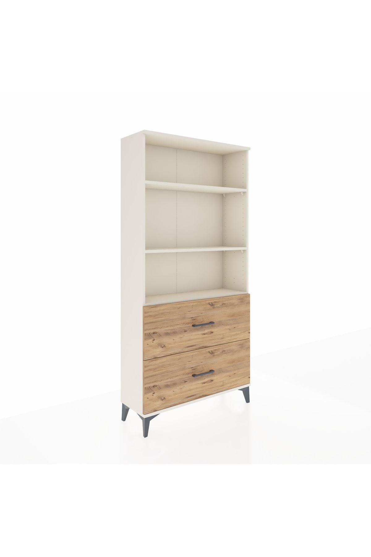 Arges Dolap 3 Raflı 2 Çekmeceli 88x30x182 - S24M049V3A
