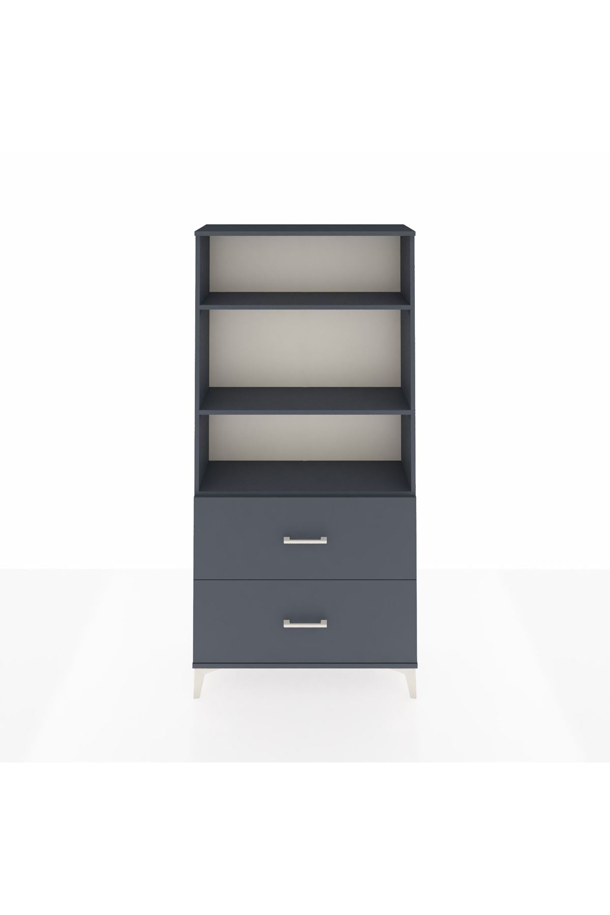 Arges Dolap 3 Raflı 2 Çekmeceli 88x30x182 - S24M049V5A