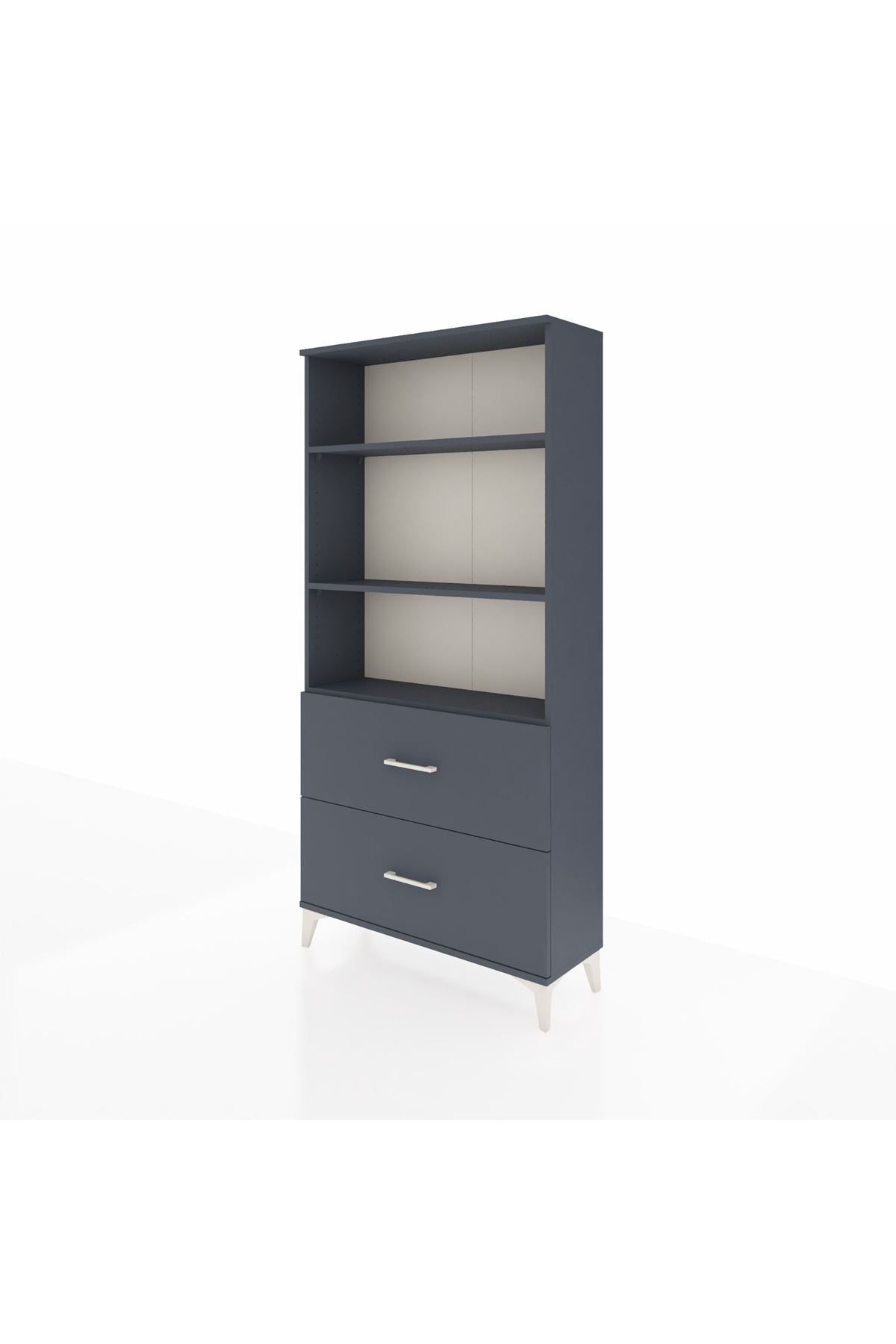 Arges Dolap 3 Raflı 2 Çekmeceli 88x30x182 - S24M049V5A
