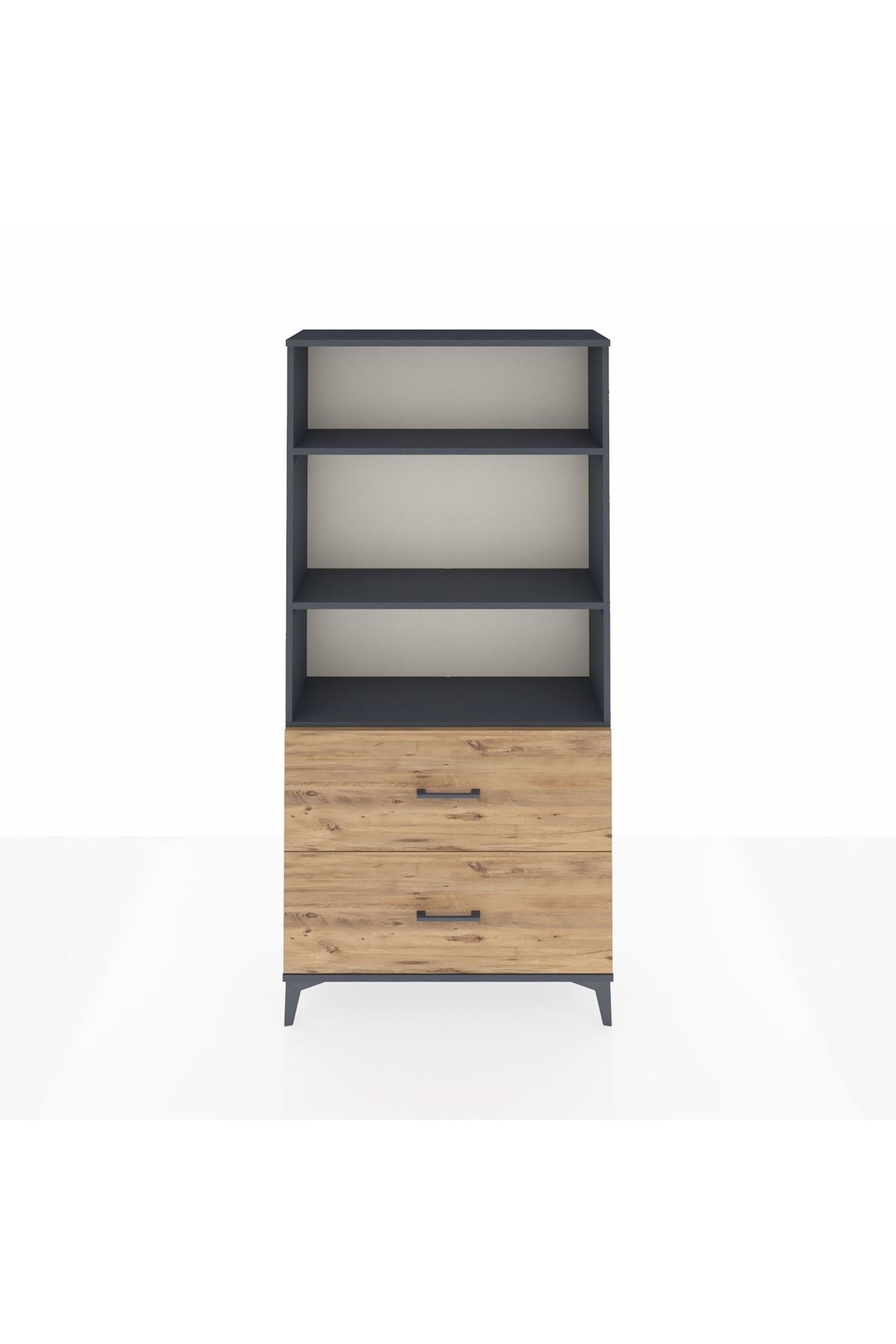 Arges Dolap 3 Raflı 2 Çekmeceli 88x30x182 - S24M049V6A