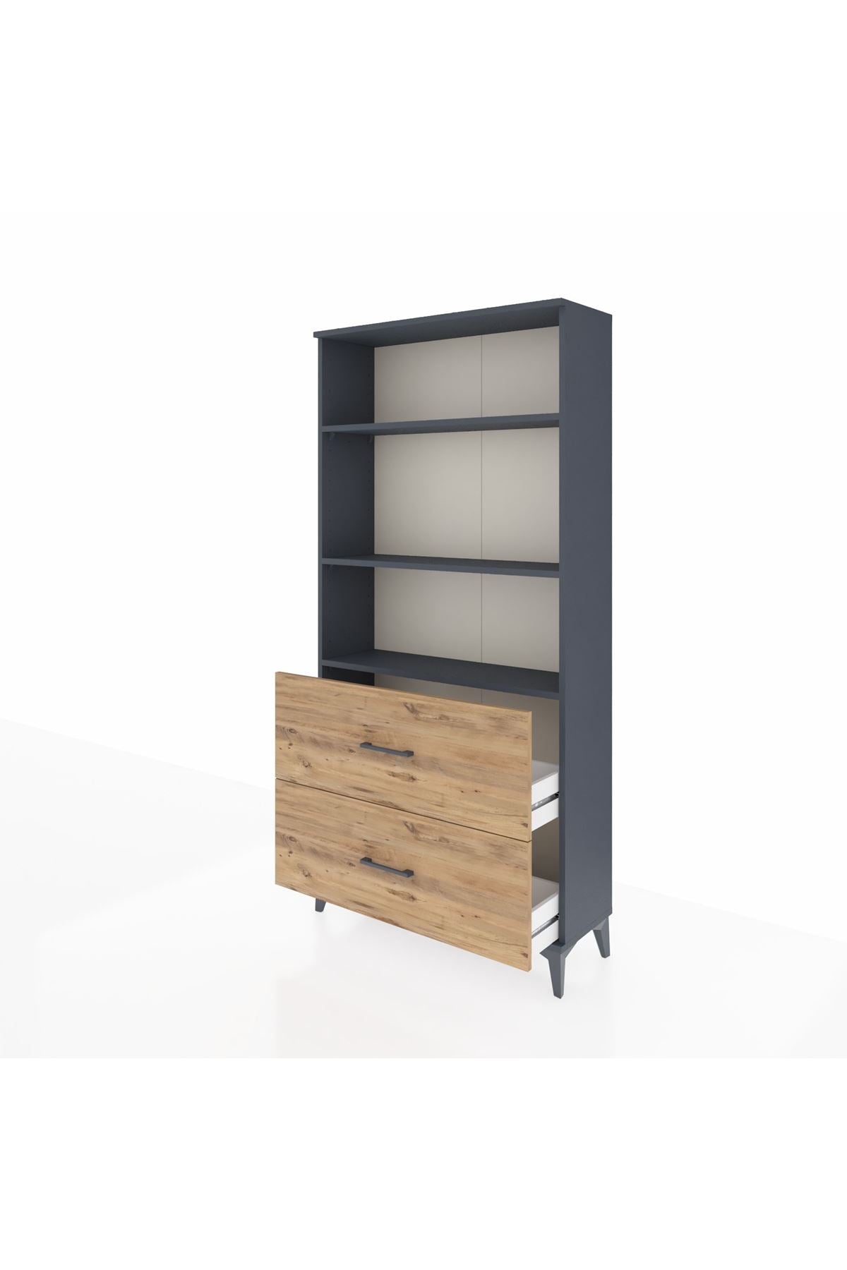 Arges Dolap 3 Raflı 2 Çekmeceli 88x30x182 - S24M049V6A