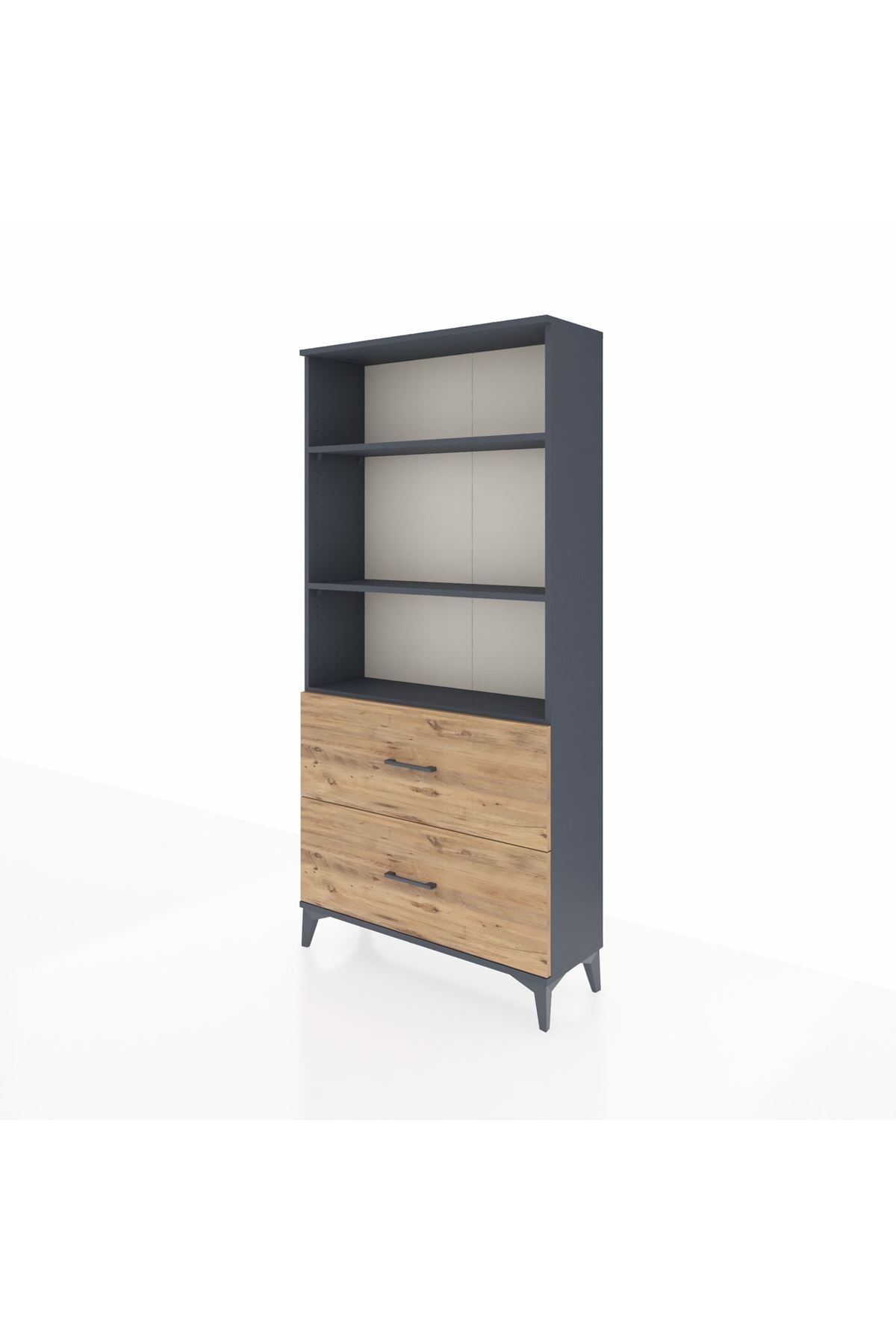 Arges Dolap 3 Raflı 2 Çekmeceli 88x30x182 - S24M049V6A