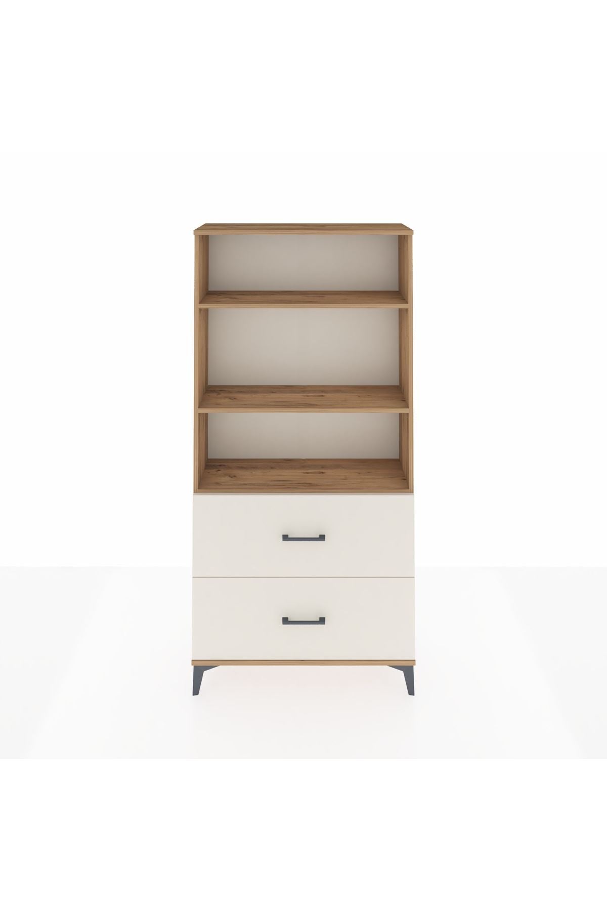 Arges Dolap 3 Raflı 2 Çekmeceli 88x30x182 - S24M049V7A