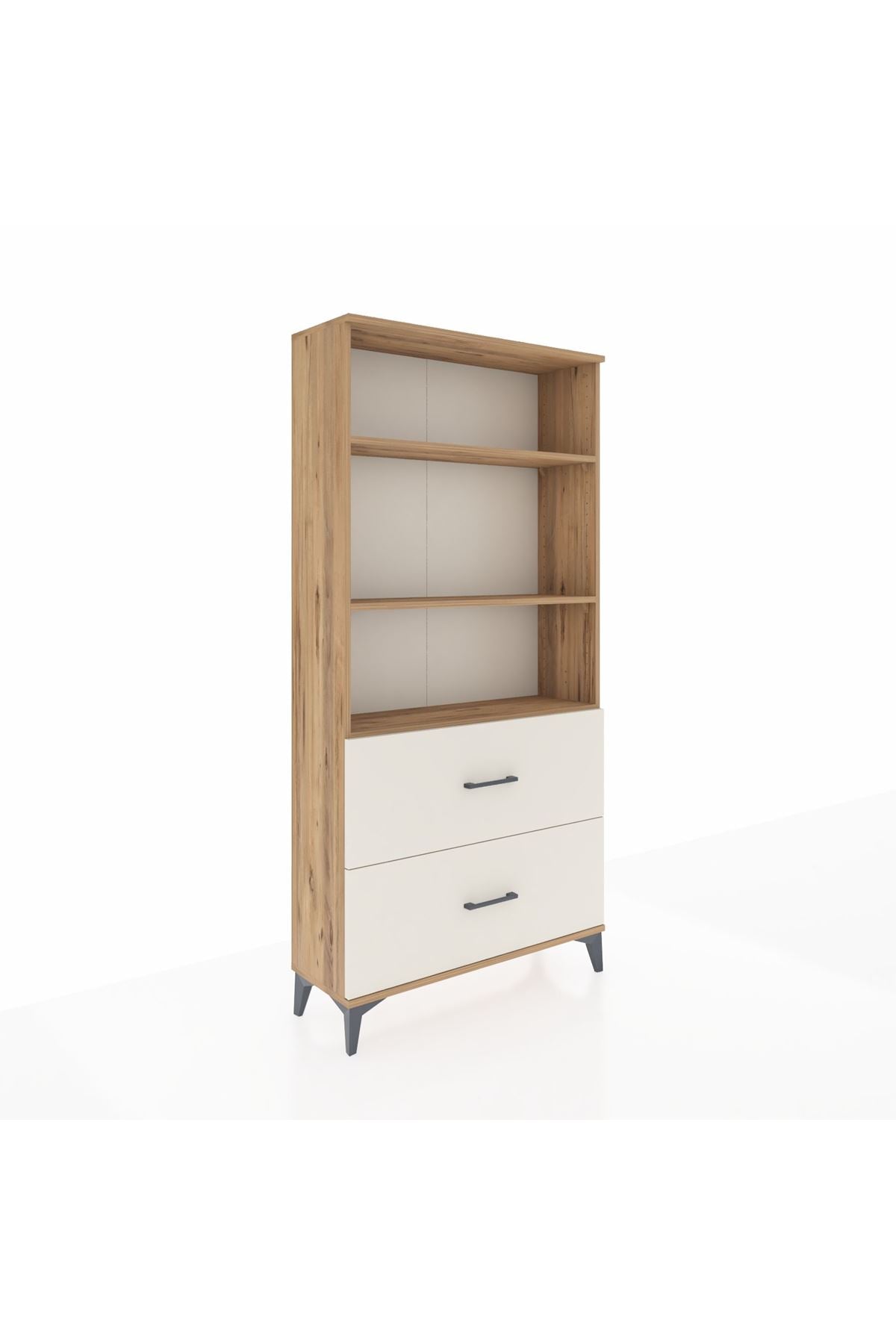 Arges Dolap 3 Raflı 2 Çekmeceli 88x30x182 - S24M049V7A