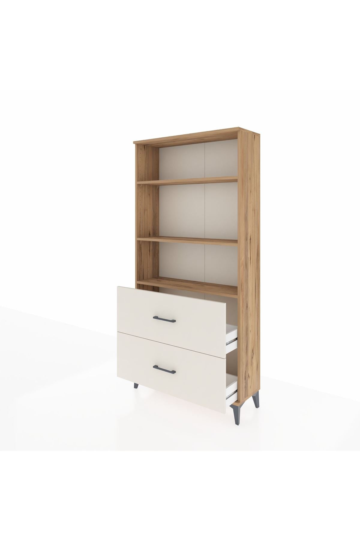 Arges Dolap 3 Raflı 2 Çekmeceli 88x30x182 - S24M049V7A