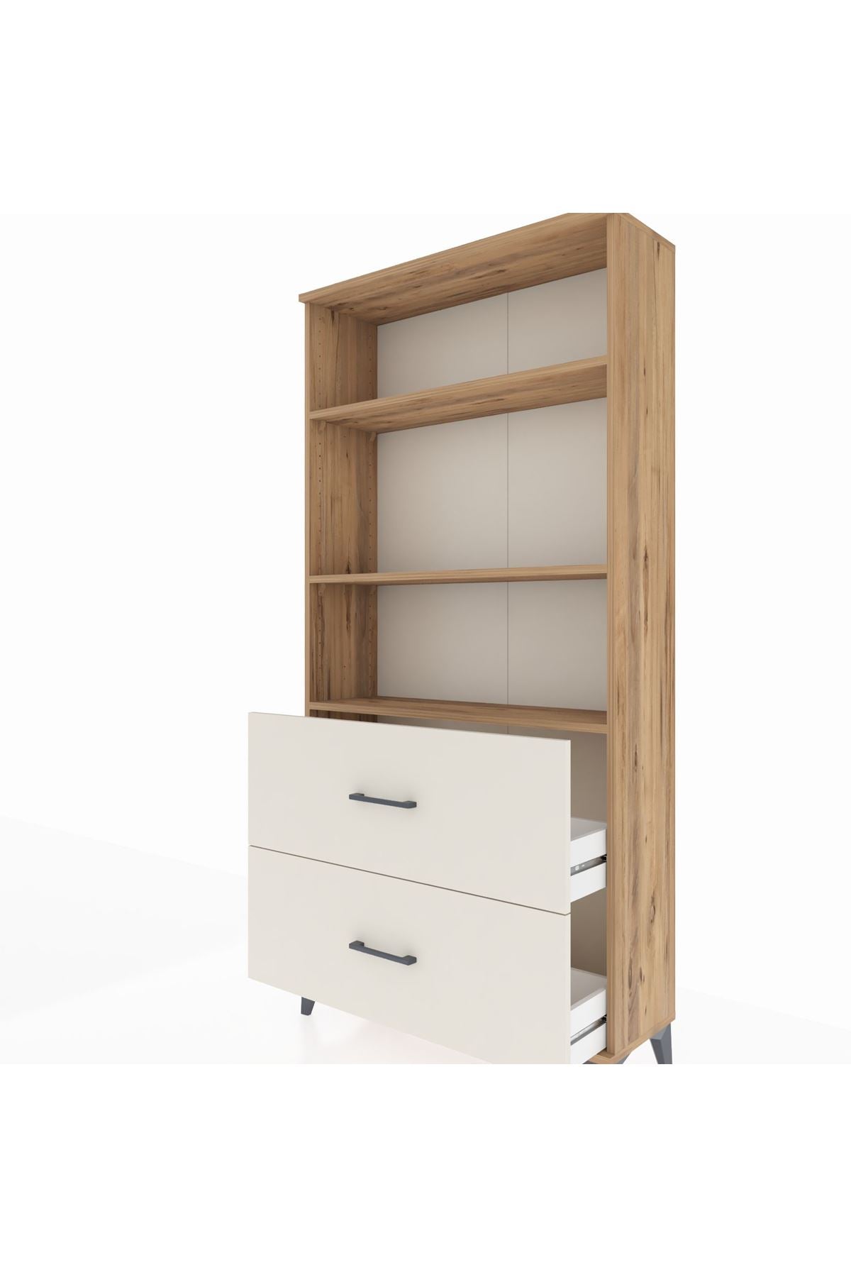 Arges Dolap 3 Raflı 2 Çekmeceli 88x30x182 - S24M049V7A