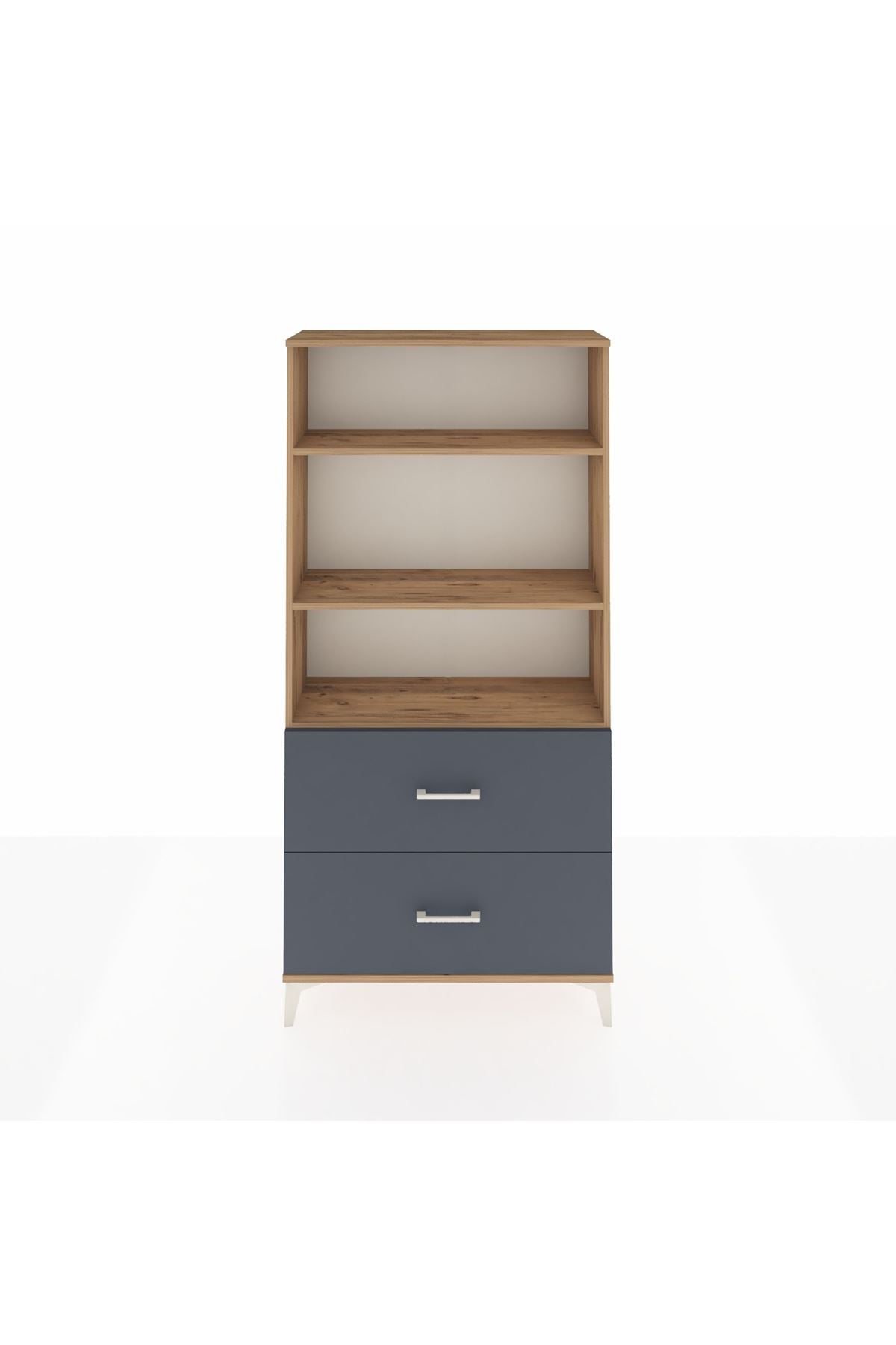 Arges Dolap 3 Raflı 2 Çekmeceli 88x30x182 - S24M049V8A