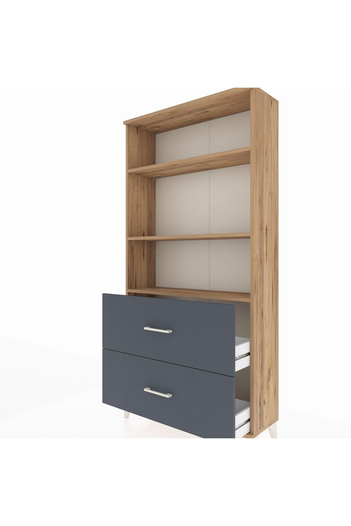 Arges Dolap 3 Raflı 2 Çekmeceli 88x30x182 - S24M049V8A