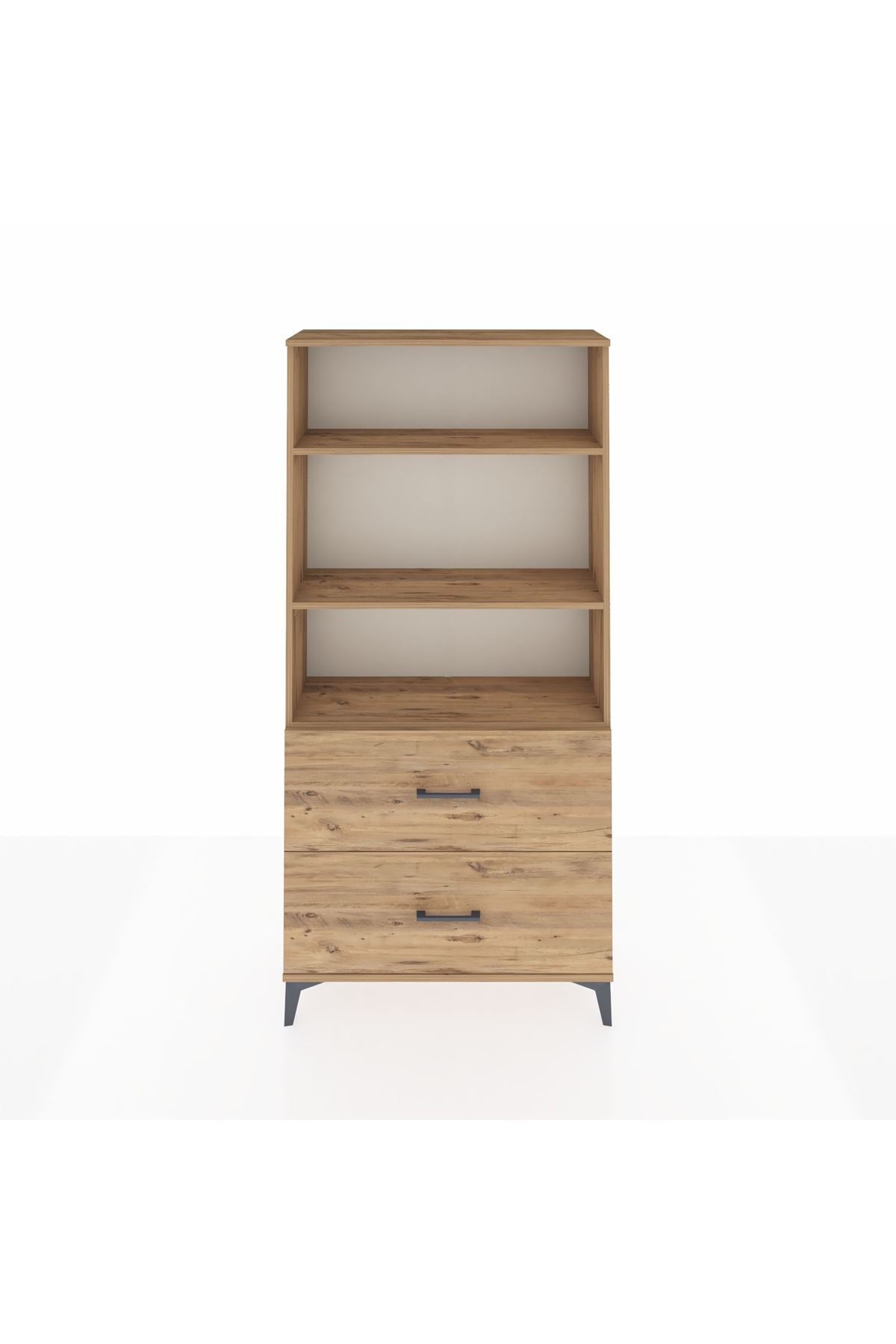 Arges Dolap 3 Raflı 2 Çekmeceli 88x30x182 - S24M049V9A