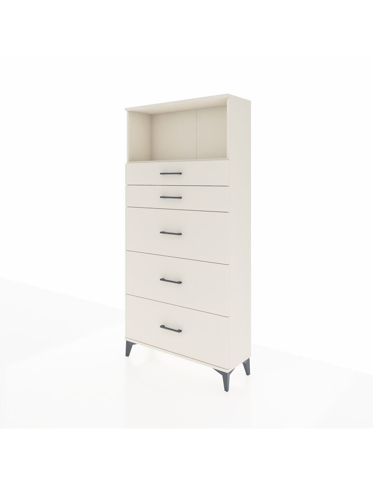 Arges Dolap Tek Raflı 5 Çekmeceli 88x30x182 - S24M050V1A