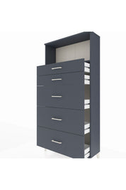 Arges Dolap Tek Raflı 5 Çekmeceli 88x30x182 - S24M050V5A
