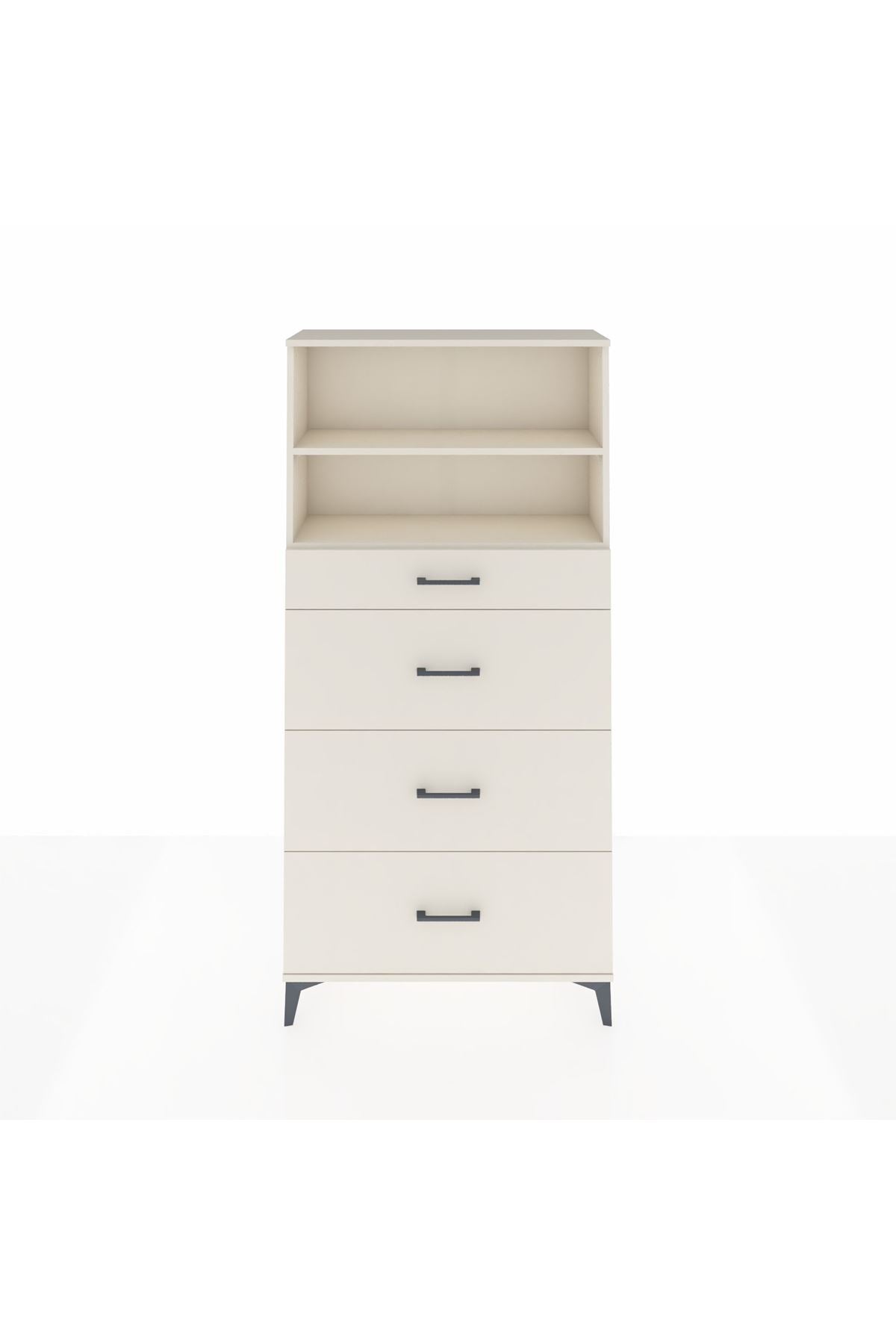 Arges Dolap 2 Raflı 4 Çekmeceli 88x30x182 - S24M051V1A