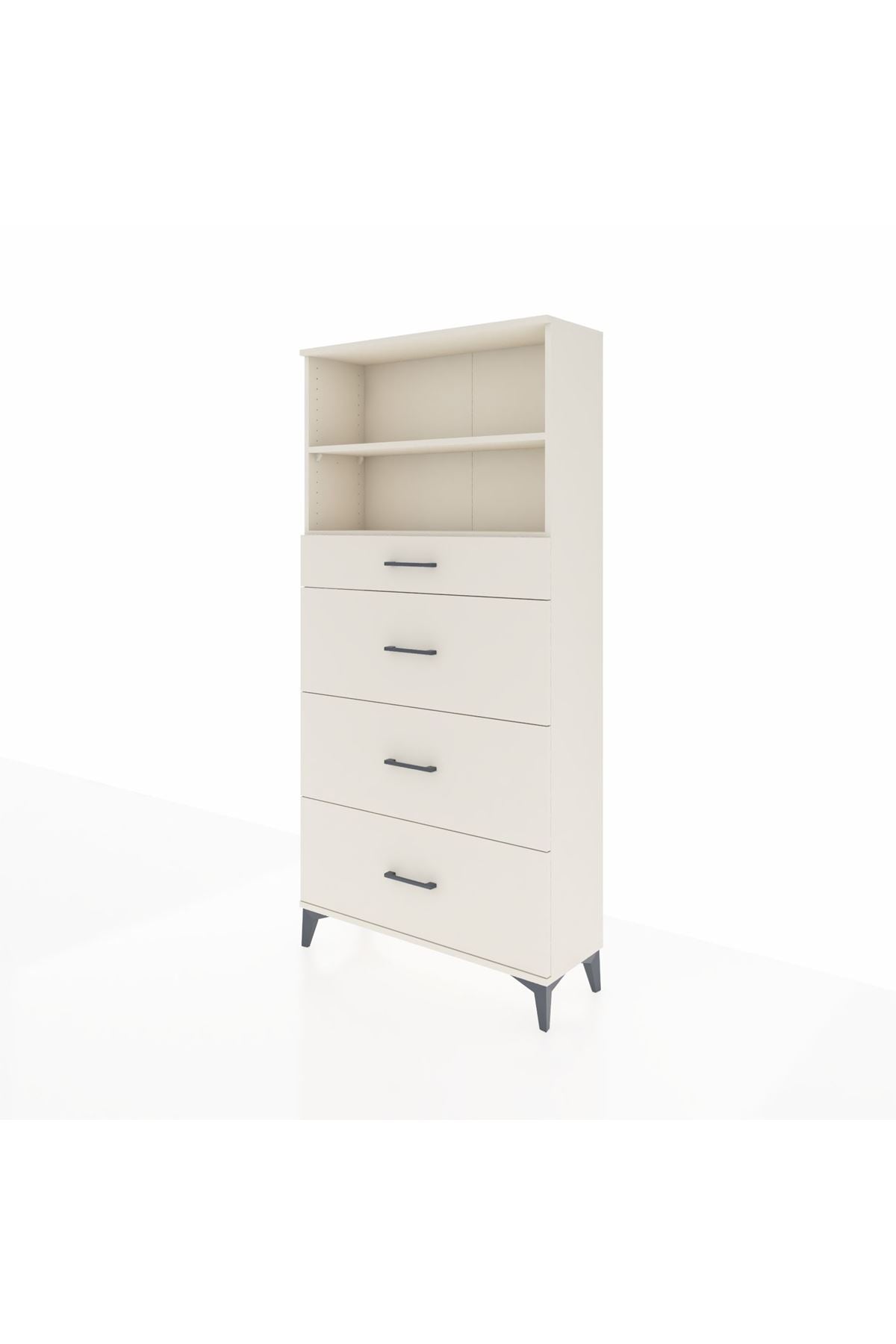 Arges Dolap 2 Raflı 4 Çekmeceli 88x30x182 - S24M051V1A