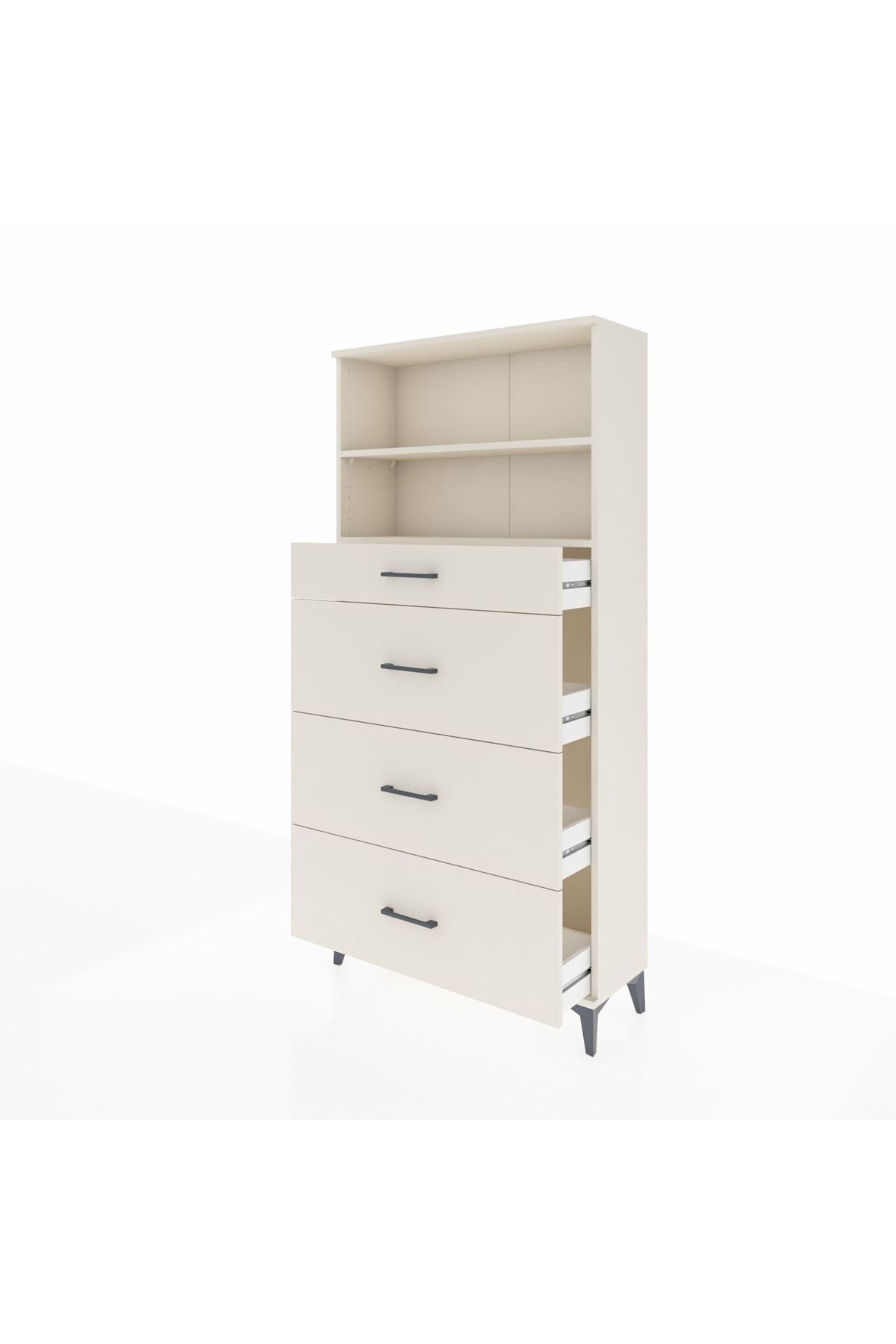 Arges Dolap 2 Raflı 4 Çekmeceli 88x30x182 - S24M051V1A