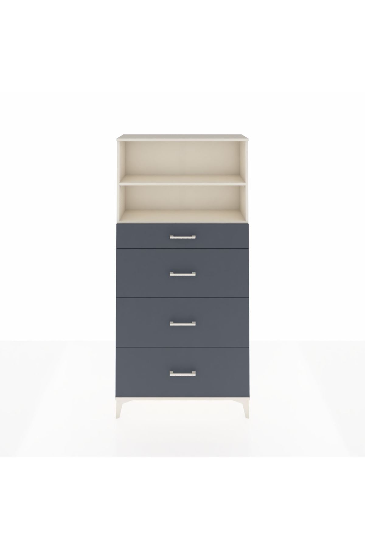 Arges Dolap 2 Raflı 4 Çekmeceli 88x30x182 - S24M051V2A