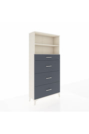 Arges Dolap 2 Raflı 4 Çekmeceli 88x30x182 - S24M051V2A