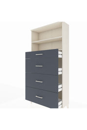Arges Dolap 2 Raflı 4 Çekmeceli 88x30x182 - S24M051V2A