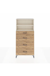 Arges Dolap 2 Raflı 4 Çekmeceli 88x30x182 - S24M051V3A