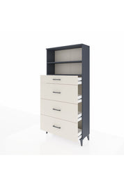 Arges Dolap 2 Raflı 4 Çekmeceli 88x30x182 - S24M051V4A