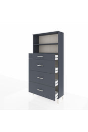 Arges Dolap 2 Raflı 4 Çekmeceli 88x30x182 - S24M051V5A