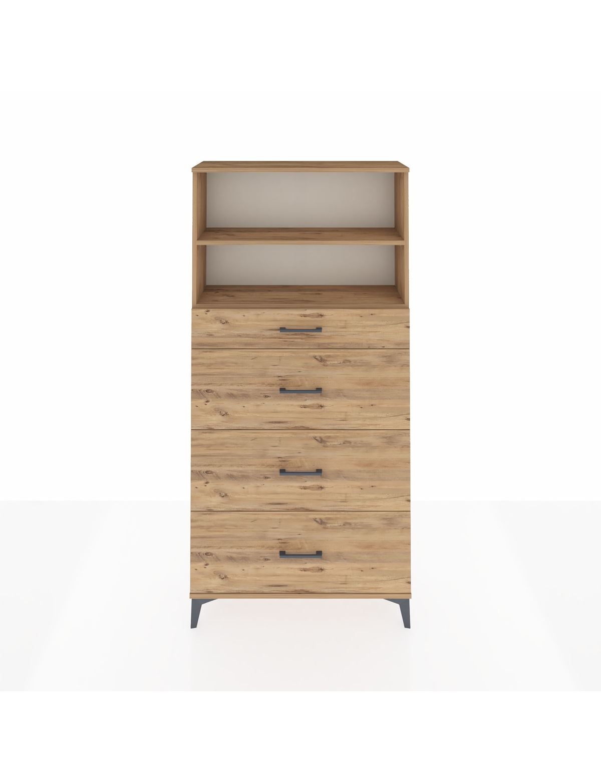 Arges Dolap 2 Raflı 4 Çekmeceli 88x30x182 - S24M051V9A
