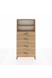 Arges Dolap 2 Raflı 4 Çekmeceli 88x30x182 - S24M051V9A