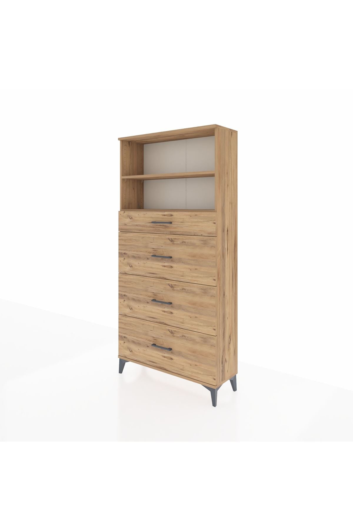 Arges Dolap 2 Raflı 4 Çekmeceli 88x30x182 - S24M051V9A