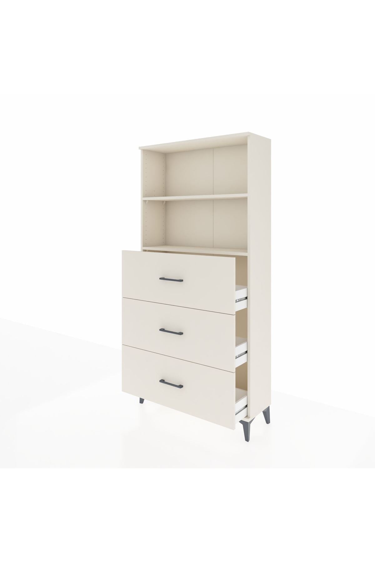 Arges Dolap 2 Raflı 3 Çekmeceli 88x30x182 - S24M052V1A