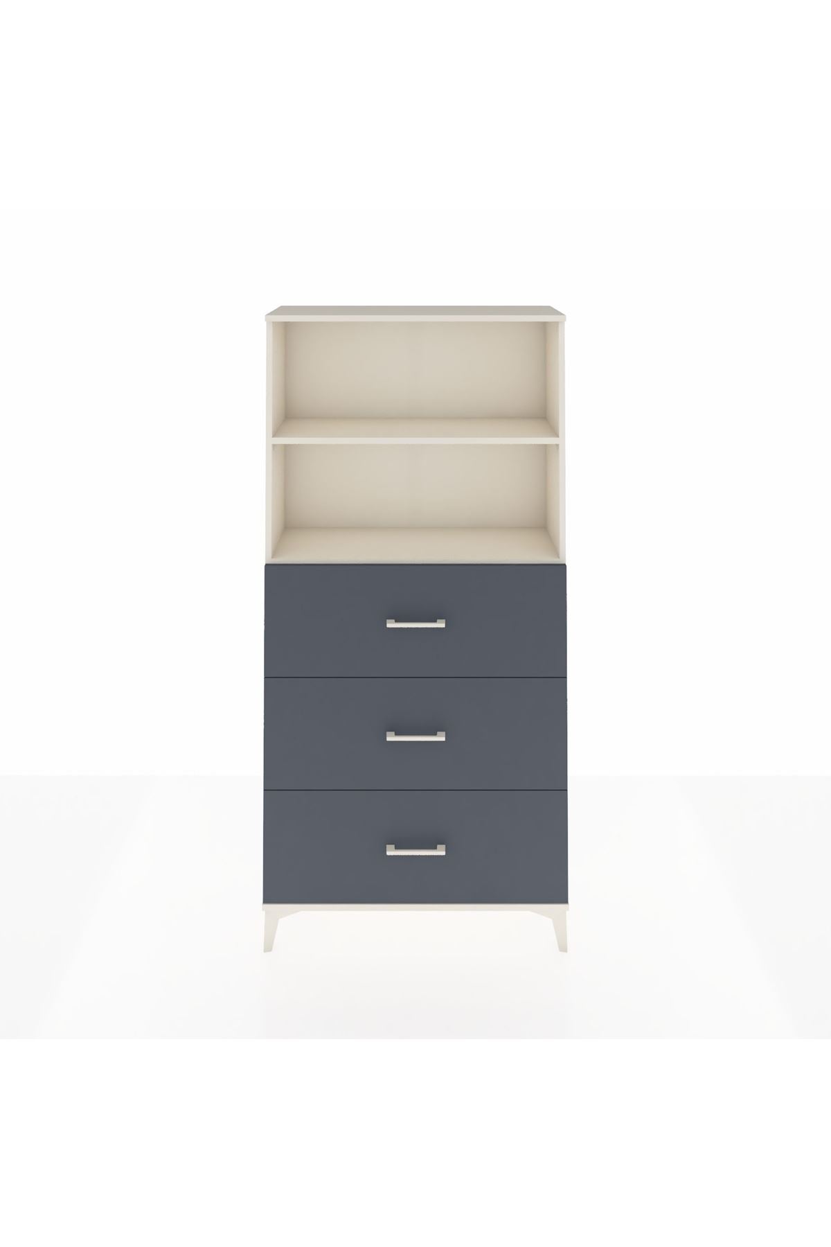 Arges Dolap 2 Raflı 3 Çekmeceli 88x30x182 - S24M052V2A